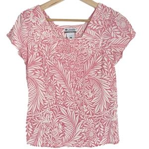 Columbia Shell Top | Pink Hawaiian Print